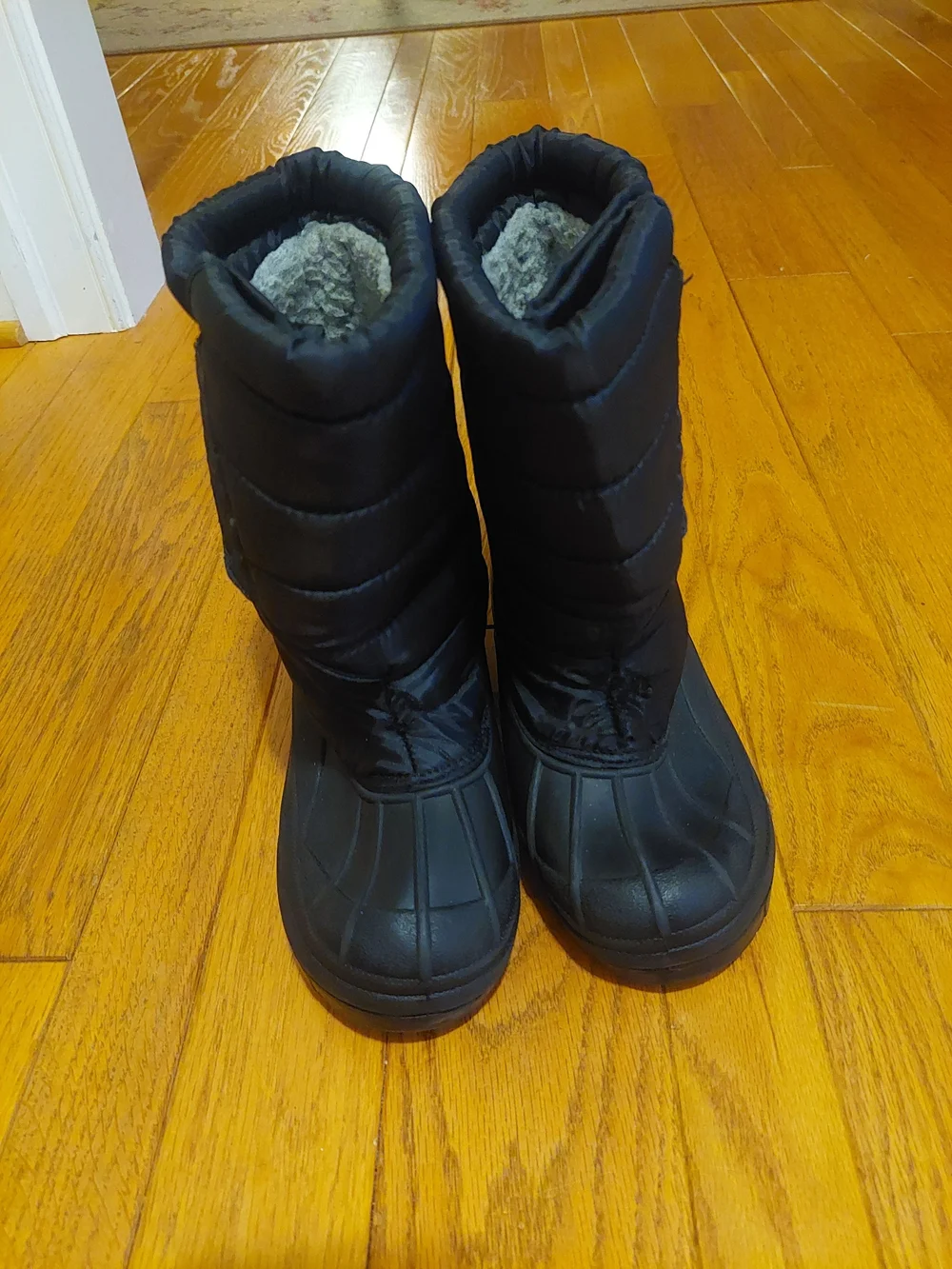 Kids Waterproof Winter Snow Boots - Black